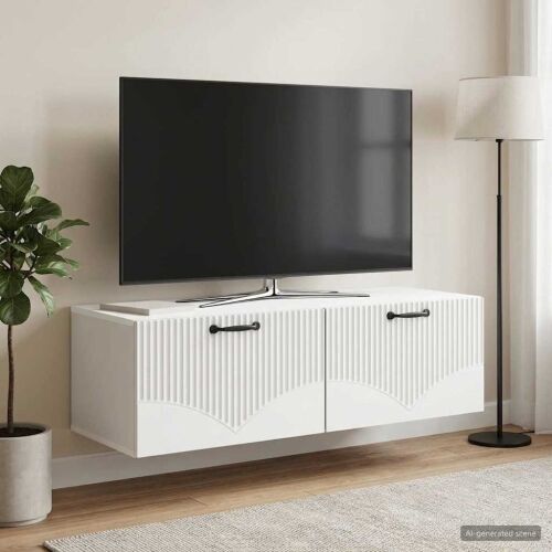 TV ormar za zid Zidne Bijela 98 x 41 x 30 cm Konstruirano drvo - Bijela 98 x 41 cm Cijena