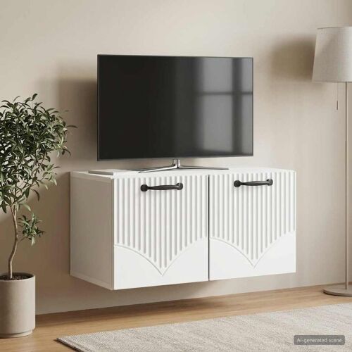 TV ormar za zid Bijela 59,5 x 31 x 30 cm Konstruirano drvo - Bijela 59,5 x 31 cm Cijena