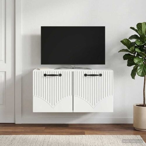 TV ormar za zid Bijela 59,5 x 31 x 30 cm Konstruirano drvo - Bijela 59,5 x 31 cm Cijena