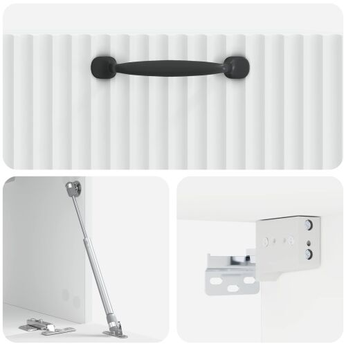TV ormar za zid Bijela 59,5 x 31 x 30 cm Konstruirano drvo - Bijela 59,5 x 31 cm Cijena