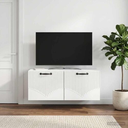 TV ormar za zid Bijela 78,5 x 31 x 30 cm Konstruirano drvo - Bijela 78,5 x 31 cm Cijena