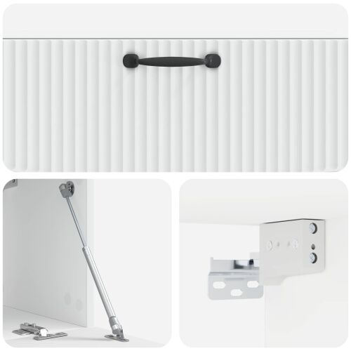 TV ormar za zid Zidne Bijela 98 x 31 x 30 cm Konstruirano drvo - Bijela 98 x 31 cm Cijena