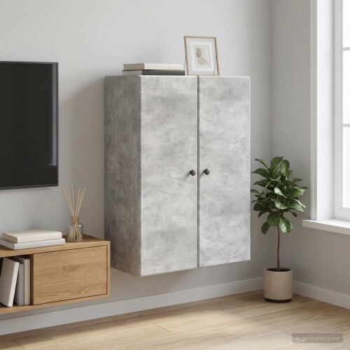 Ormar za montažu na zid 66 x 34,5 x 90 cm Konstruirano drvo - Betonska siva 66 x 34,5 x 90 cm Cijena