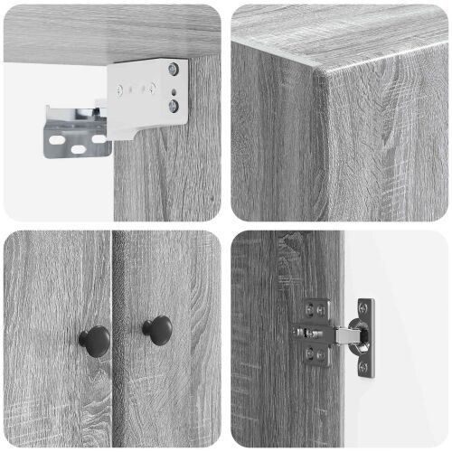 Ormar za montažu na zid 66 x 34,5 x 90 cm Konstruirano drvo - Siva Sonoma 66 x 34,5 x 90 cm Cijena
