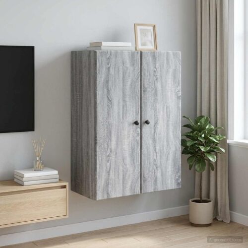 Ormar za montažu na zid 66 x 34,5 x 90 cm Konstruirano drvo - Siva Sonoma 66 x 34,5 x 90 cm Cijena