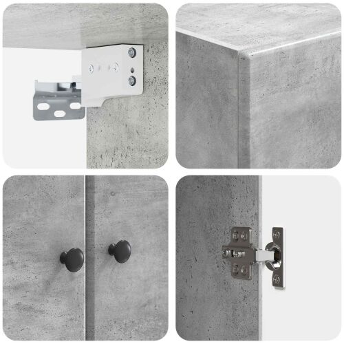 Ormar za montažu na zid 59 x 31 x 60 cm Konstruirano drvo - Betonska siva 59 x 31 x 60 cm Cijena