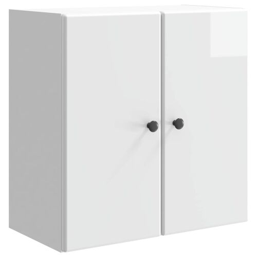 Ormar za montažu na zid 59 x 31 x 60 cm Konstruirano drvo - Bijela visokog sjaja 59 x 31 x 60 cm Cijena