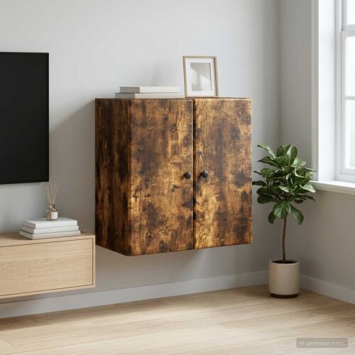 Ormar za montažu na zid 59 x 31 x 60 cm Konstruirano drvo - Dimljeni hrast 59 x 31 x 60 cm Cijena