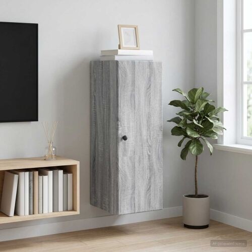 Ormar za montažu na zid 33 x 34,5 x 90 cm Konstruirano drvo - Siva Sonoma 33 x 34,5 x 90 cm Cijena