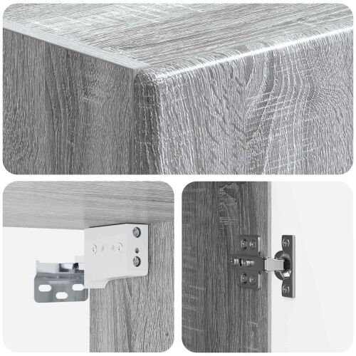 Ormar za montažu na zid 33 x 34,5 x 90 cm Konstruirano drvo - Siva Sonoma 33 x 34,5 x 90 cm Cijena
