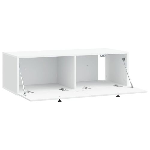 TV ormar za zid 98 x 41 x 30 cm Bijela Konstruirano drvo Zidne - Bijela 98 x 41 cm Cijena