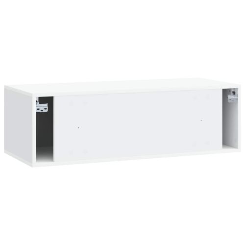 TV ormar za zid 98 x 41 x 30 cm Bijela Konstruirano drvo Zidne - Bijela 98 x 41 cm Cijena
