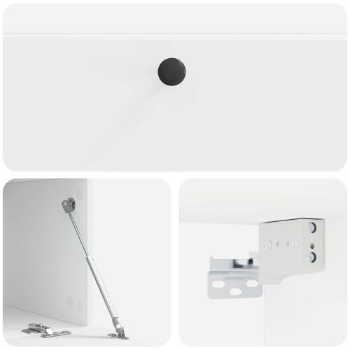 TV ormar za zid 98 x 41 x 30 cm Bijela Konstruirano drvo Zidne - Bijela 98 x 41 cm Cijena