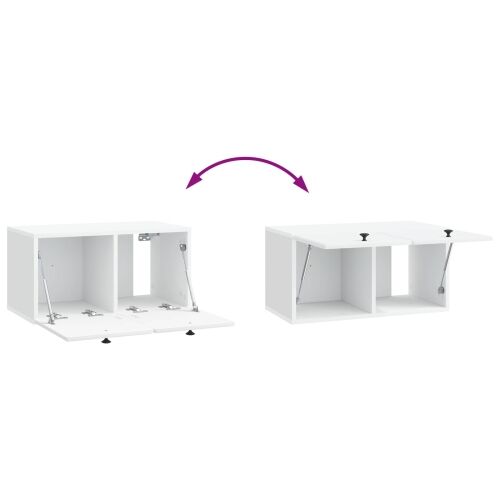 TV ormar za zid 59,5 x 31 x 30 cm Bijela Konstruirano drvo - Bijela 59,5 x 31 cm Cijena