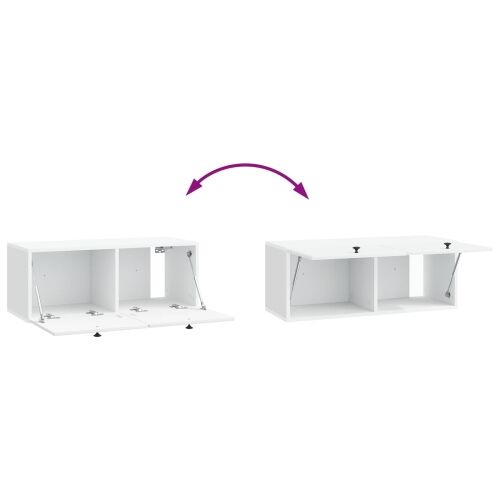 TV ormar za zid 78,5 x 31 x 30 cm Bijela Konstruirano drvo - Bijela 78,5 x 31 cm Cijena