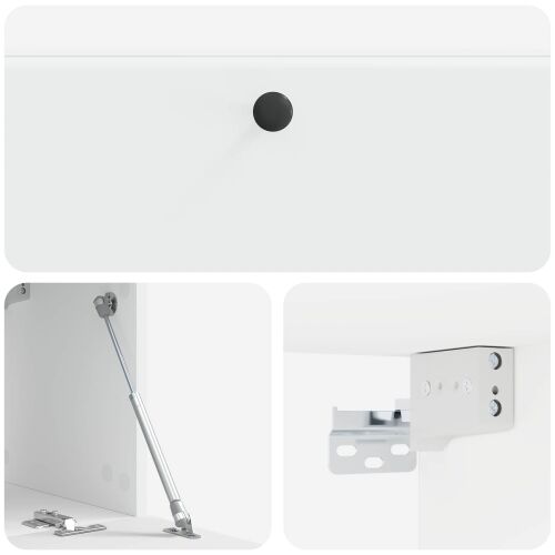 TV ormar za zid 98 x 31 x 30 cm Bijela Konstruirano drvo Zidne - Bijela 98 x 31 cm Cijena
