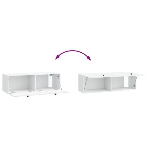 TV ormar za zid 98 x 31 x 30 cm Bijela Konstruirano drvo Zidne - Bijela 98 x 31 cm Cijena