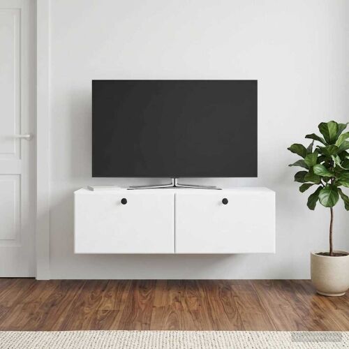 TV ormar za zid 98 x 31 x 30 cm Bijela Konstruirano drvo Zidne - Bijela 98 x 31 cm Cijena
