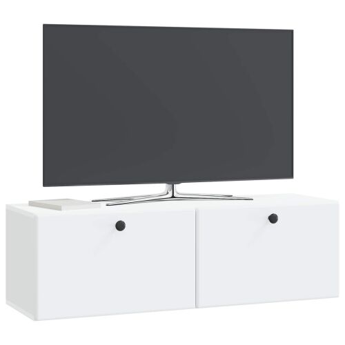 TV ormar za zid 98 x 31 x 30 cm Bijela Konstruirano drvo Zidne - Bijela 98 x 31 cm Cijena