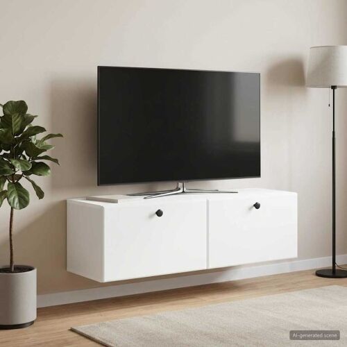 TV ormar za zid 98 x 31 x 30 cm Bijela Konstruirano drvo Zidne - Bijela 98 x 31 cm Cijena