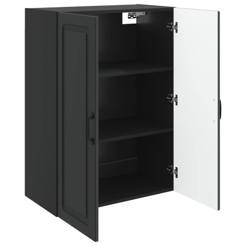 Ormar za montažu na zid 66 x 34,5 x 90 cm Konstruirano drvo - Crna 66 x 34,5 x 90 cm Cijena