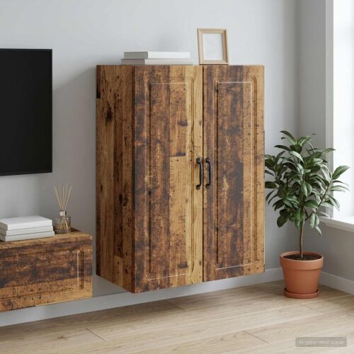 Ormar za montažu na zid 66 x 34,5 x 90 cm Konstruirano drvo - Staro drvo 66 x 34,5 x 90 cm Cijena
