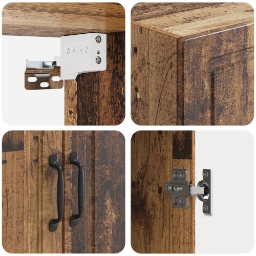 Ormar za montažu na zid 66 x 34,5 x 90 cm Konstruirano drvo - Staro drvo 66 x 34,5 x 90 cm Cijena