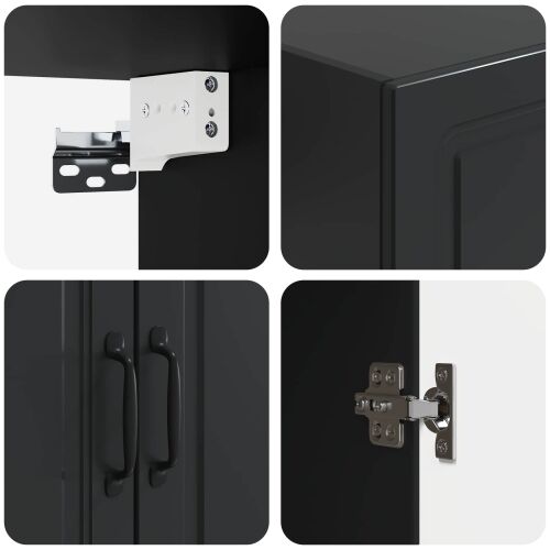 Ormar za montažu na zid 59 x 31 x 60 cm Konstruirano drvo Crna - Crna 59 x 31 x 60 cm Cijena