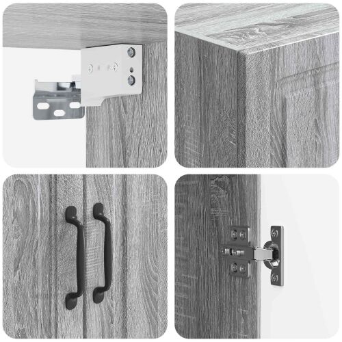 Ormar za montažu na zid 59 x 31 x 60 cm Konstruirano drvo - Sivi hrast sonoma 59 x 31 x 60 cm Cijena