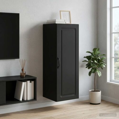 Ormar za montažu na zid 33 x 34,5 x 90 cm Konstruirano drvo - Crna 33 x 34,5 x 90 cm Cijena