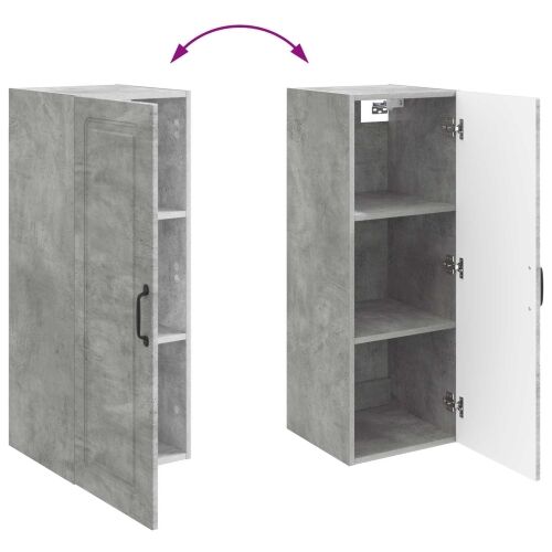 Ormar za montažu na zid 33 x 34,5 x 90 cm Konstruirano drvo - Beton siva 33 x 34,5 x 90 cm Cijena