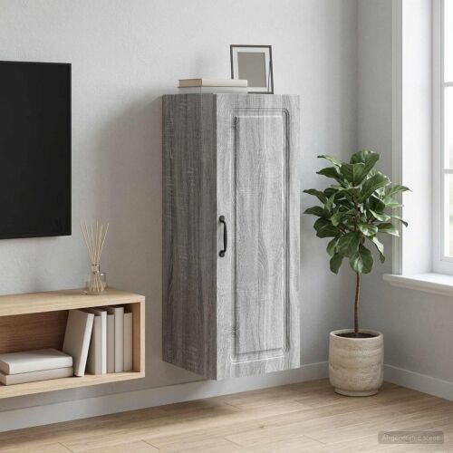 Ormar za montažu na zid 33 x 34,5 x 90 cm Konstruirano drvo - Sivi hrast sonoma 33 x 34,5 x 90 cm Cijena