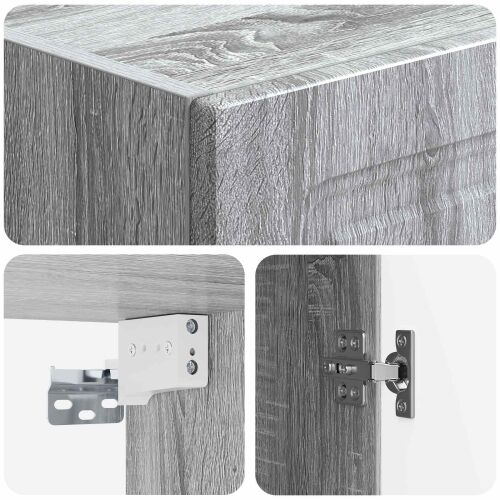 Ormar za montažu na zid 33 x 34,5 x 90 cm Konstruirano drvo - Sivi hrast sonoma 33 x 34,5 x 90 cm Cijena