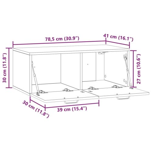 TV ormar za zid Bijela 78,5 x 41 x 30 cm Konstruirano drvo - Bijela 78,5 x 41 cm Cijena