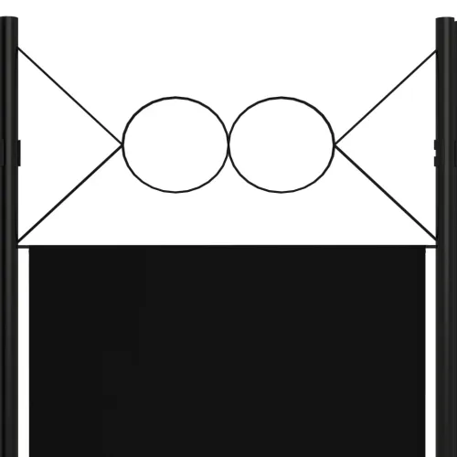 Paravan - Sobna pregrada s 3 panela crna 120 x 180 cm - Crna 3 Cijena