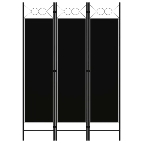 Paravan - Sobna pregrada s 3 panela crna 120 x 180 cm - Crna 3 Cijena