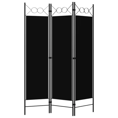 Paravan - Sobna pregrada s 3 panela crna 120 x 180 cm - Crna 3 Cijena