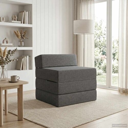 Sofa na razvlačenje Svjetlosiva 70 x 60 x 63 cm Tkanina - Svjetlosiva 200 x 70 x 15 cm Tkanina Cijena