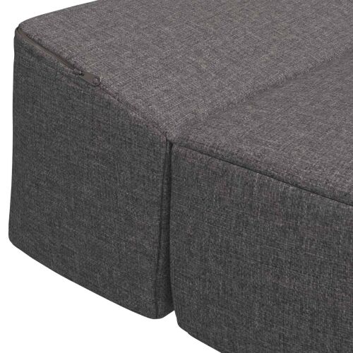 Sofa na razvlačenje Svjetlosiva 70 x 60 x 63 cm Tkanina - Svjetlosiva 200 x 70 x 15 cm Tkanina Cijena