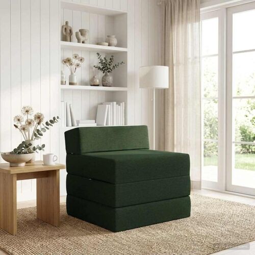 Sofa na razvlačenje Tamnozelena 200 x 70 x 15 cm Tkanina - Tamnozelena 200 x 70 x 15 cm Tkanina Cijena