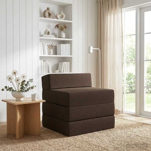 Sofa na razvlačenje Sivosmeđa 200 x 70 x 15 cm Tkanina - Sivosmeđa 200 x 70 x 15 cm Tkanina Cijena