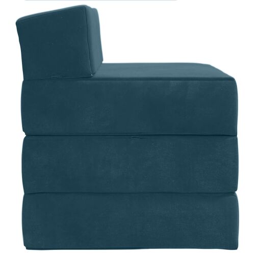 Sofa na razvlačenje Plava 200 x 70 x 15 cm Baršun - Plava 200 x 70 x 15 cm Baršun Cijena