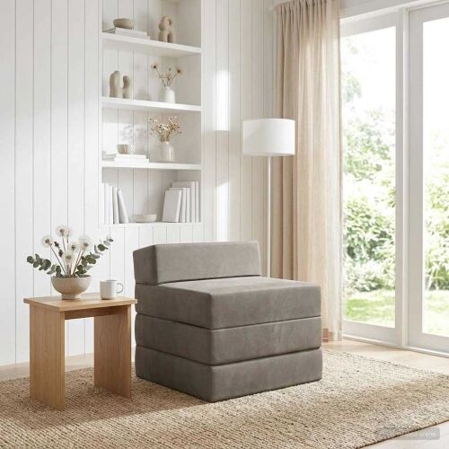 Sofa na razvlačenje Svjetlosiva 200 x 70 x 15 cm Baršun - Svjetlosiva 200 x 70 x 15 cm Baršun Cijena