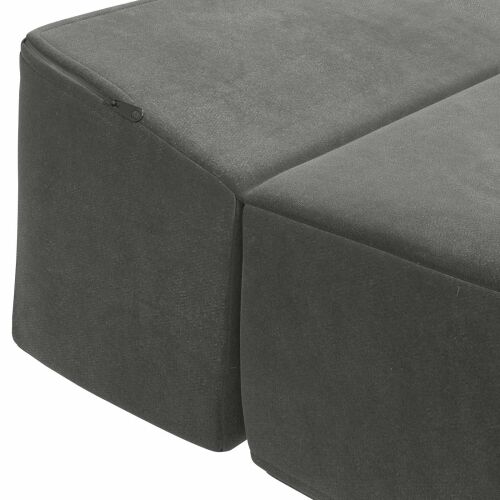 Sofa na razvlačenje Tamnosiva 200 x 70 x 15 cm Baršun - Tamnosiva 200 x 70 x 15 cm Baršun Cijena