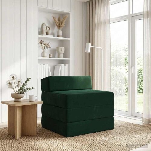 Sofa na razvlačenje Tamnozelena 200 x 70 x 15 cm Baršun - Tamnozelena 200 x 70 x 15 cm Baršun Cijena