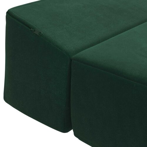 Sofa na razvlačenje Tamnozelena 200 x 70 x 15 cm Baršun - Tamnozelena 200 x 70 x 15 cm Baršun Cijena