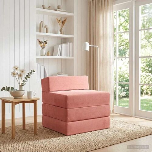 Sofa na razvlačenje Ružičasta 200 x 70 x 15 cm Baršun - Ružičasta 200 x 70 x 15 cm Baršun Cijena