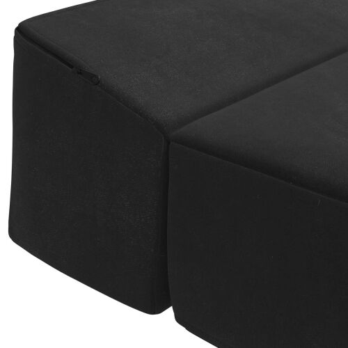 Sofa na razvlačenje Crna 200 x 70 x 15 cm Baršun - Crna 200 x 70 x 15 cm Baršun Cijena