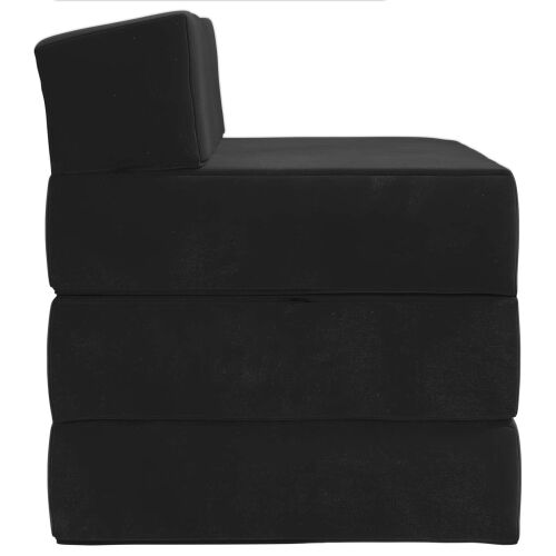 Sofa na razvlačenje Crna 200 x 70 x 15 cm Baršun - Crna 200 x 70 x 15 cm Baršun Cijena