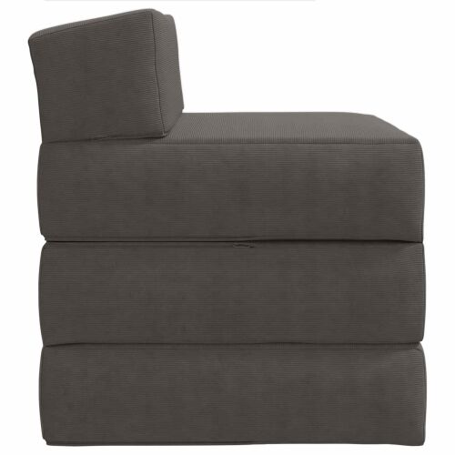 Sofa na razvlačenje Tamnosiva 200 x 70 x 15 cm Kordura tekstil - Tamnosiva 200 x 70 x 15 cm Baršunasta tkanina Cijena